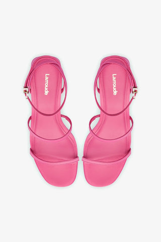 Gio Sandal In Pink Satin