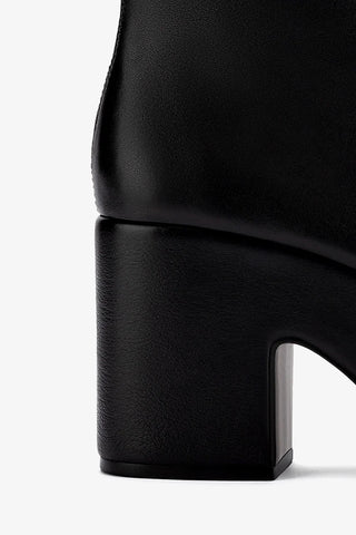 Miso Platform Boot In Black Stretch Leather