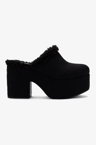 Miso Platform Clog In Black Knit