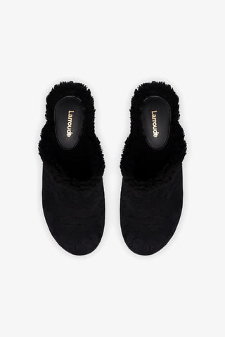 Miso Platform Clog In Black Knit