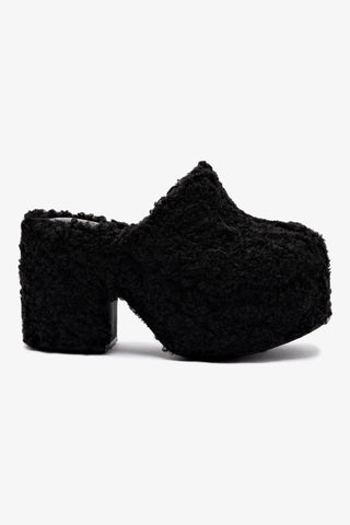 Miso Clog In Black Shearling