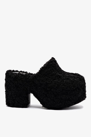 Miso Clog In Black Shearling