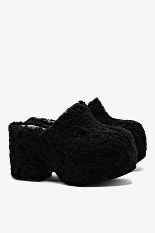 Miso Clog In Black Shearling Mule Larroudé