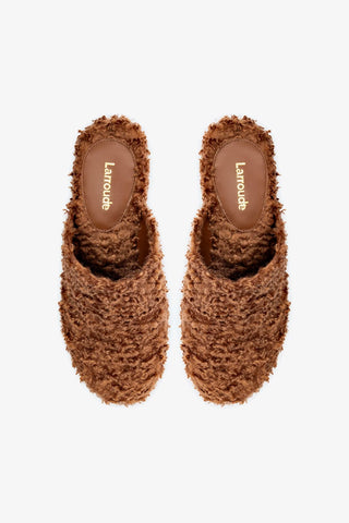 Miso Clog In Brown Shearling