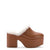 Miso Platform Clog In Caramel Leather and Natural Shearling