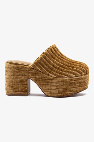 Miso Platform Clog In Latte Velvet