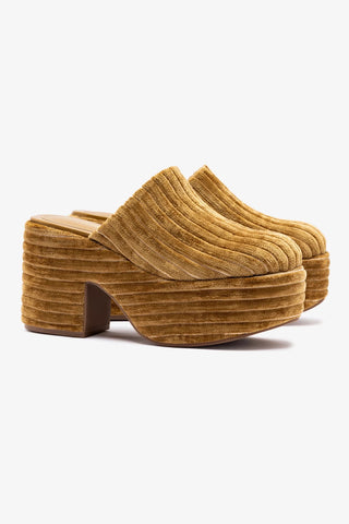 Miso Platform Clog In Latte Velvet