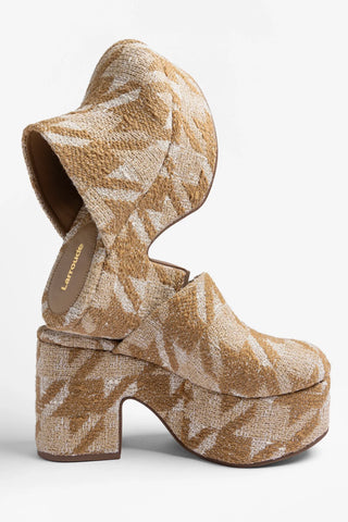 Miso Platform Clog Latte Fabric