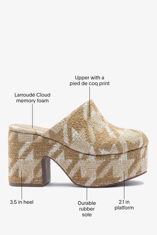 Miso Platform Clog Latte Fabric