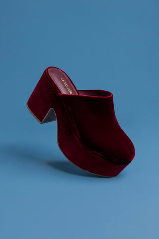 Miso Platform Clog In Wine Velvet