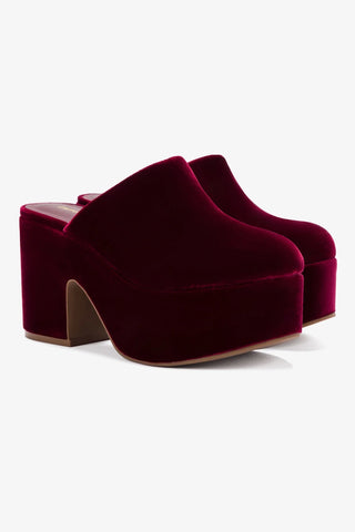 Miso Platform Clog In Wine Velvet