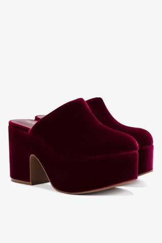 Miso Platform Clog In Wine Velvet