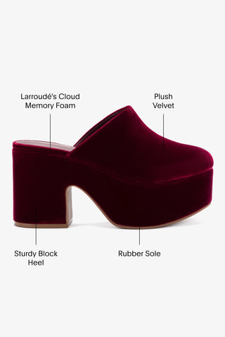 Miso Platform Clog In Wine Velvet