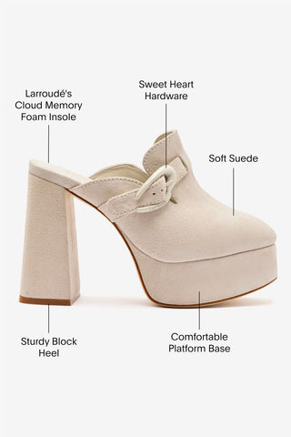 Dolly Verona Clog In Mushroom Grey Suede