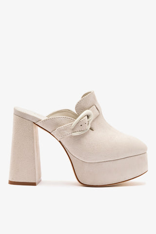 Dolly Verona Clog In Mushroom Grey Suede