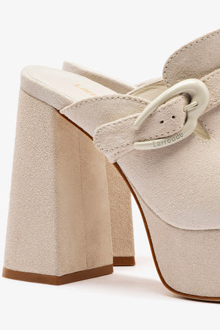 Dolly Verona Clog In Mushroom Grey Suede