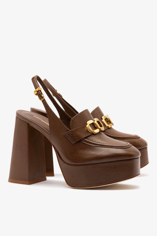 Harrington Hi Loafer In Burnt Umber Leather