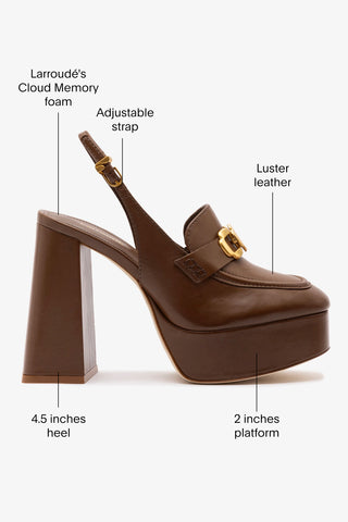 Harrington Hi Loafer In Burnt Umber Leather