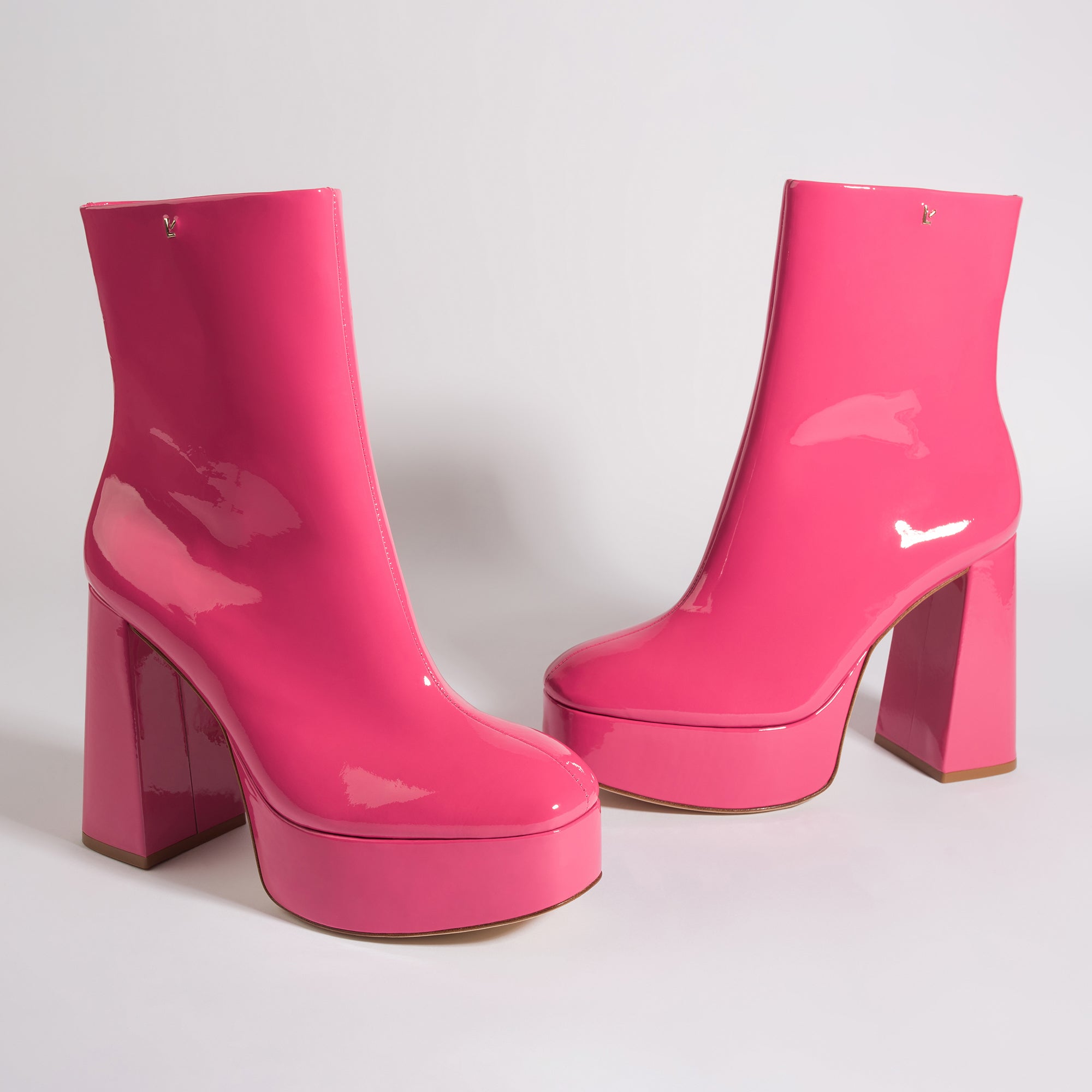 Dolly Boot In Pink Patent Leather