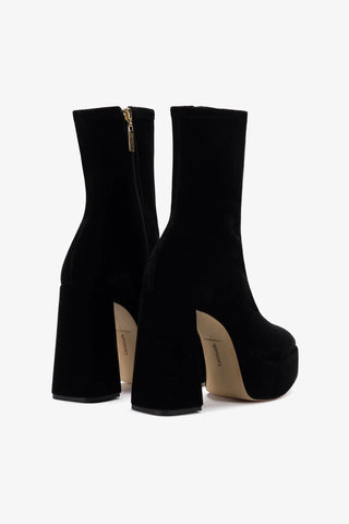 Dolly Stretch Boot In Black Velvet