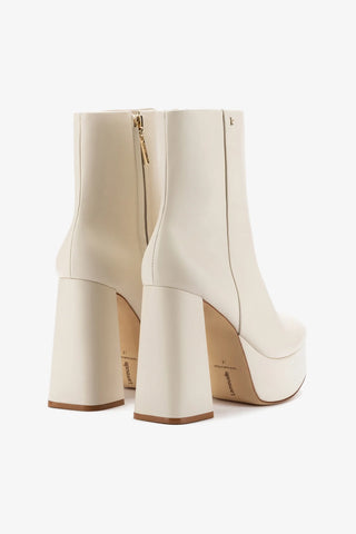 Dolly Boot In Ivory Leather