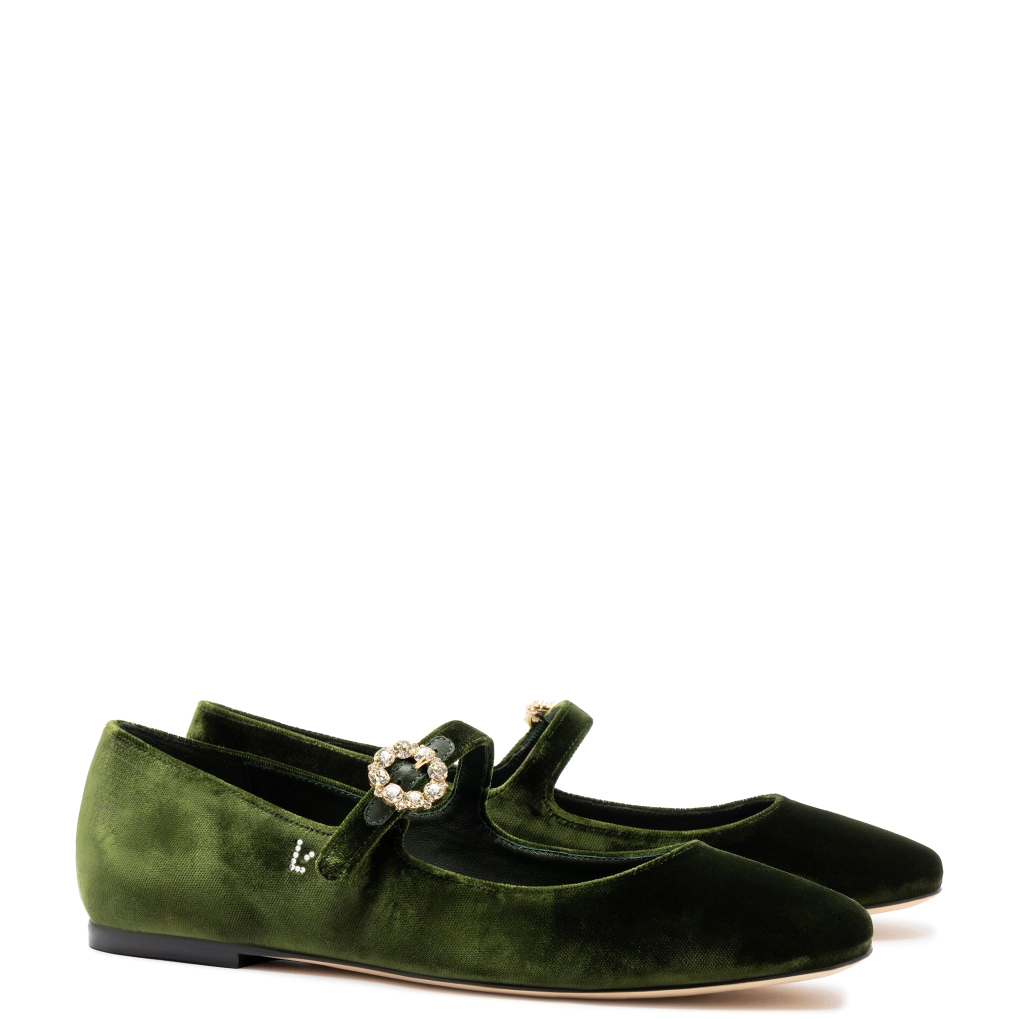 Blair Ballet Flat In Bosco Velvet