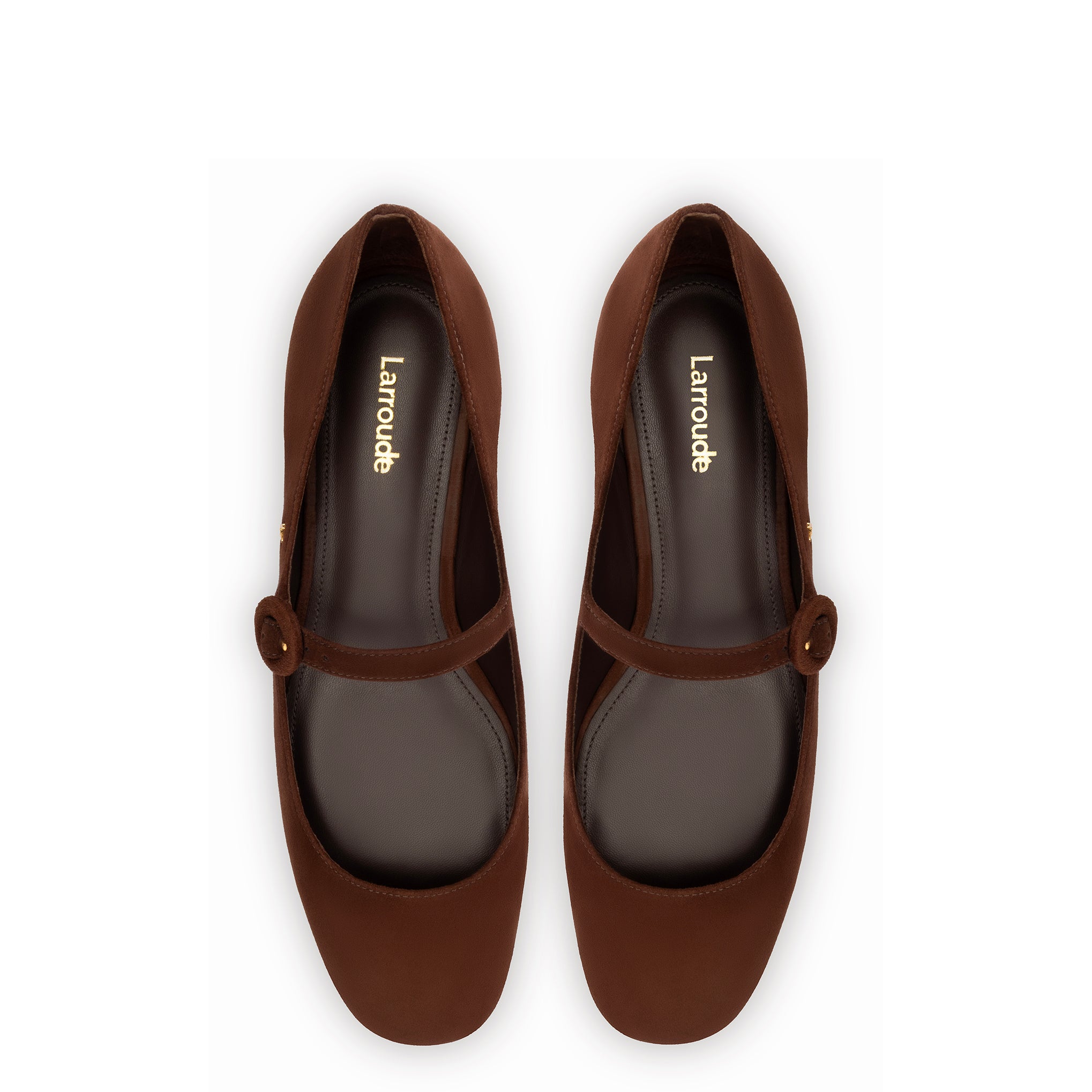 Blair Ballet Flat In Brown Suede