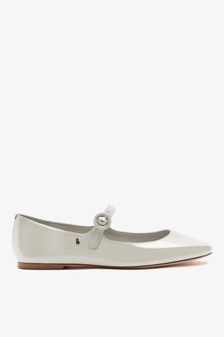 Blair Ballet Flat Moon Gray Patent Leather Ballet Larroudé
