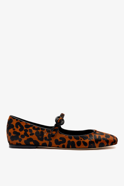 Blair Ballet Flat In Leopard Print Calf Hair - Flats - Larroudé