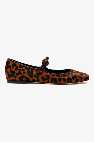 Blair Ballet Flat In Leopard Print Calf Hair