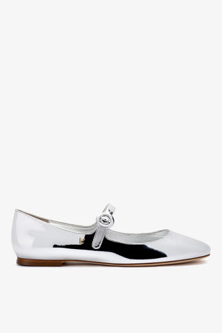 Blair Ballet Flat In Silver Specchio