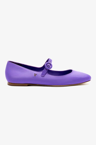 Blair Ballet Flat In Violet Satin