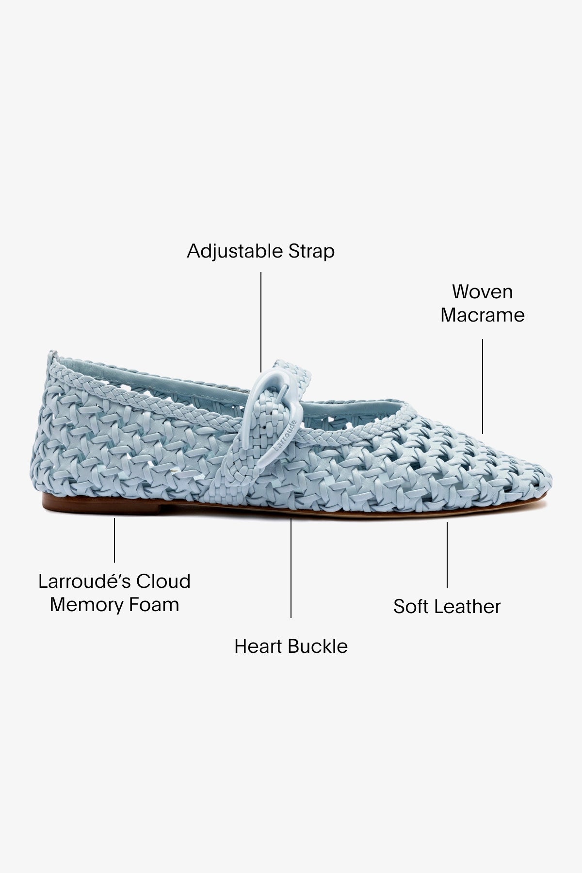 Verona Macrame Ballet Flat In Maya Leather – Larroude