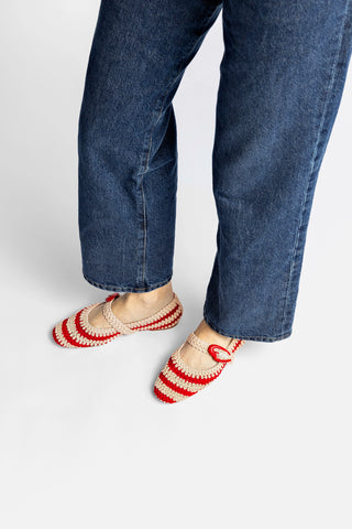 Verona Crochet In Scarlet And Ivory Crochet