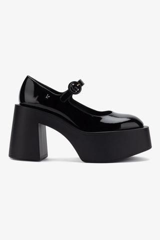 Olivia Platform Pump In Black Patent Leather