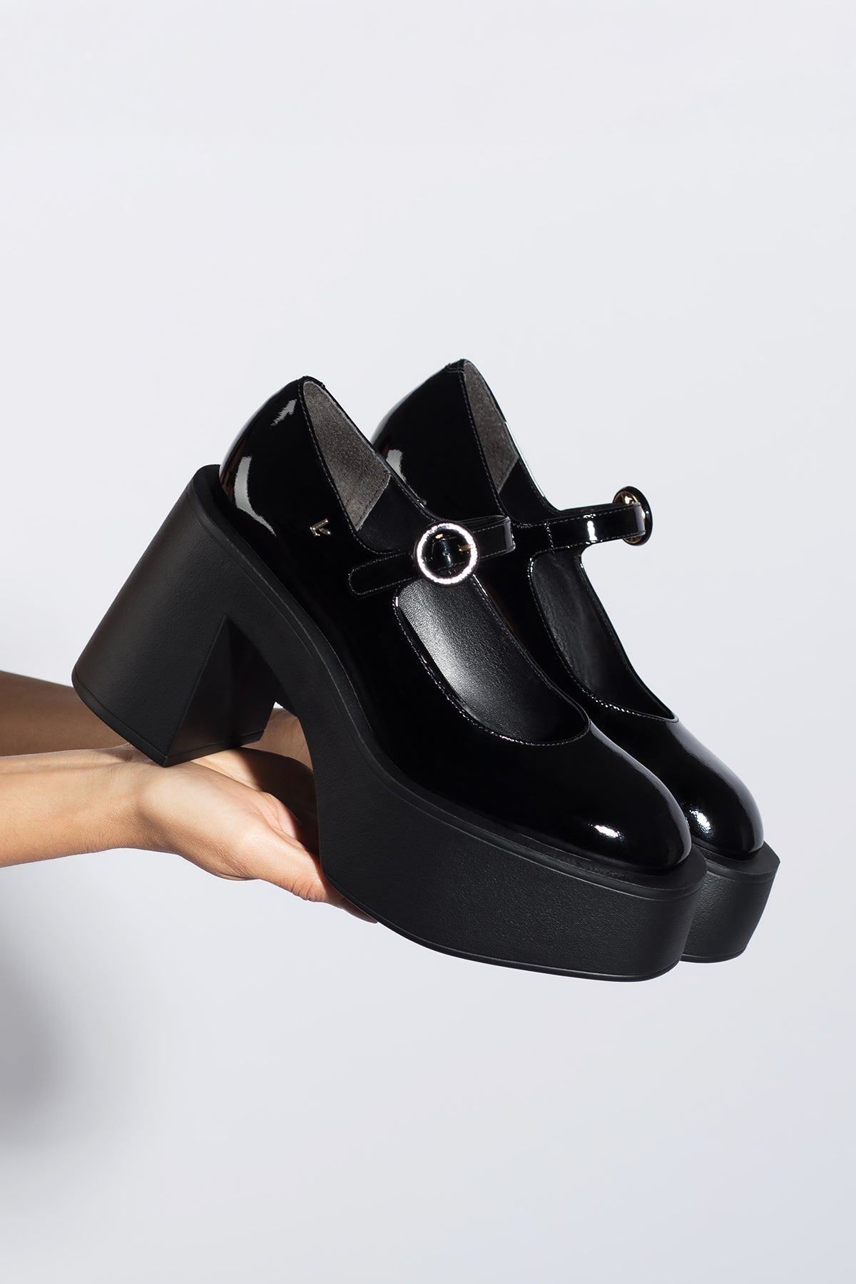 Olivia Platform Pump In Black Patent Leather - Pumps Olivia Platform Pump In Black Patent Leather - Pumps