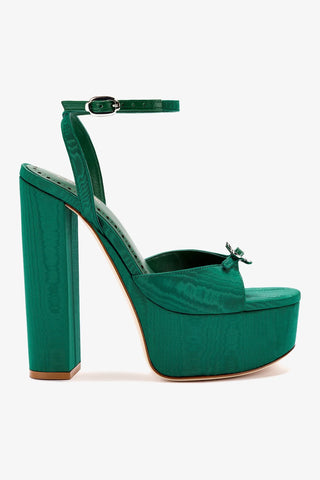 Daisy Platform In Emerald Fabric