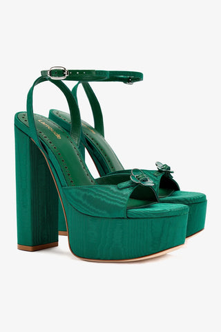 Daisy Platform In Emerald Fabric