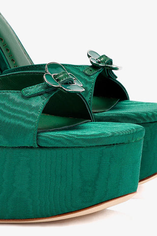 Daisy Platform In Emerald Fabric