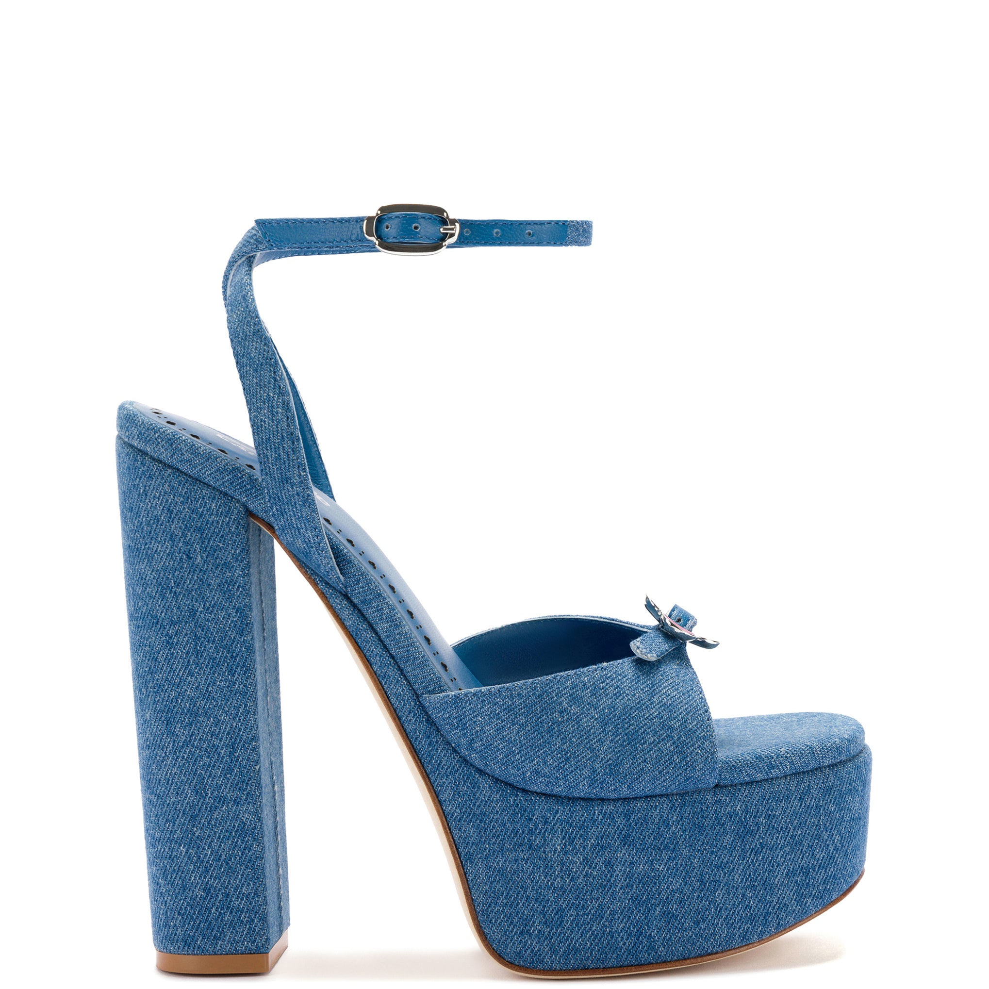 Amazon.com | SO SIMPOK Womens Denim Platform Sandals Square Peep Toe Chunky  High Heels Ankle Strap Dress Shoes | Heeled Sandals
