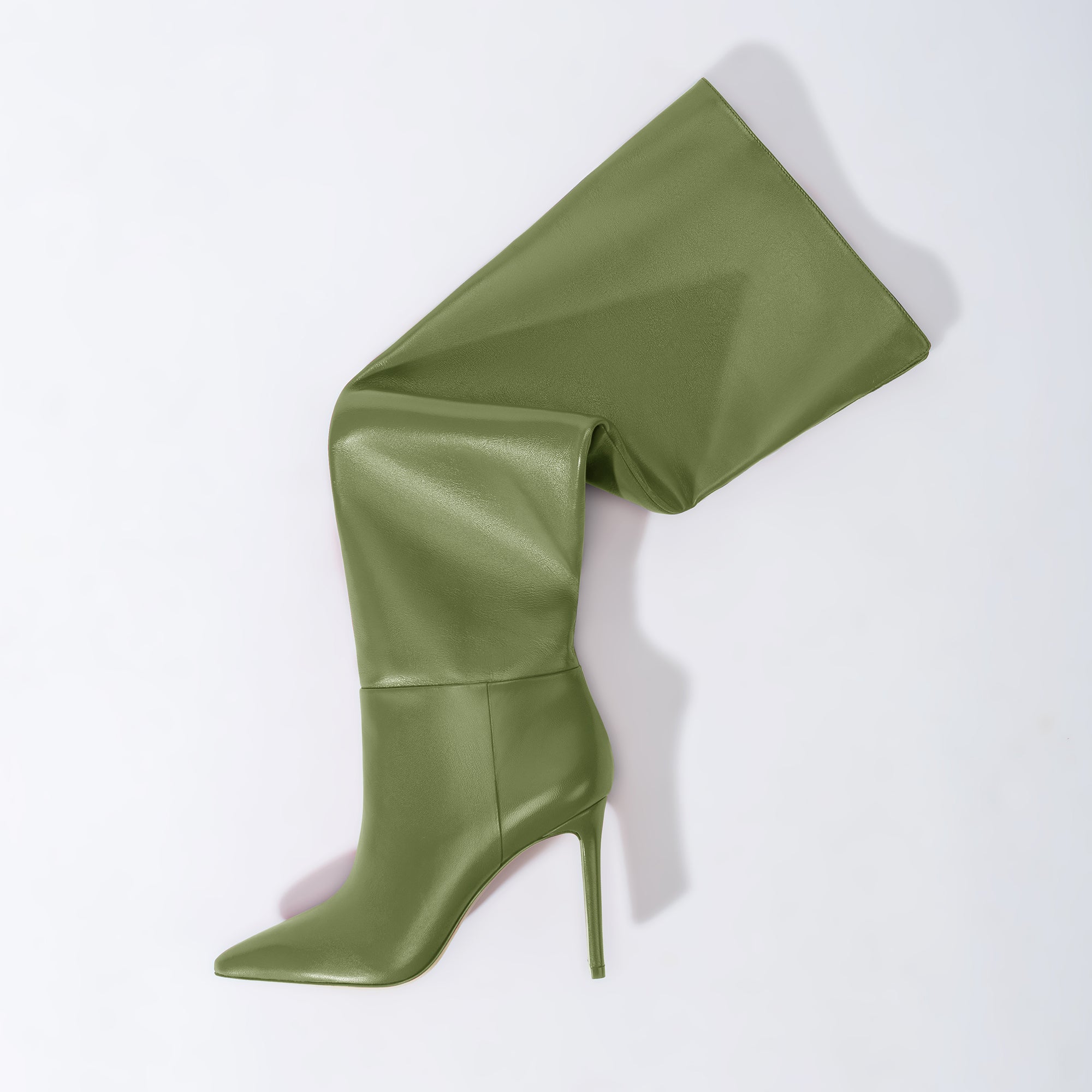 Larroudé x Jennifer Fisher Boot In Olive Leather