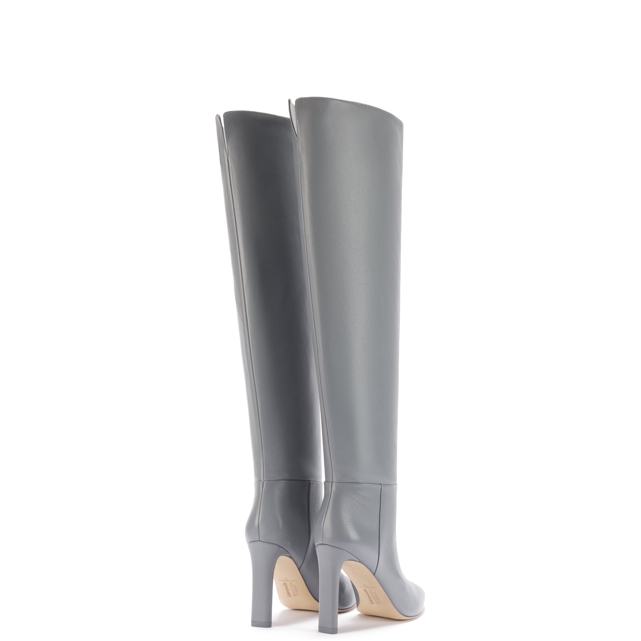 Larroudé x Jennifer Fisher Boot In Cement Grey Leather