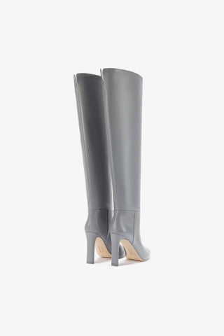 Larroudé x Jennifer Fisher Boot In Cement Grey Leather