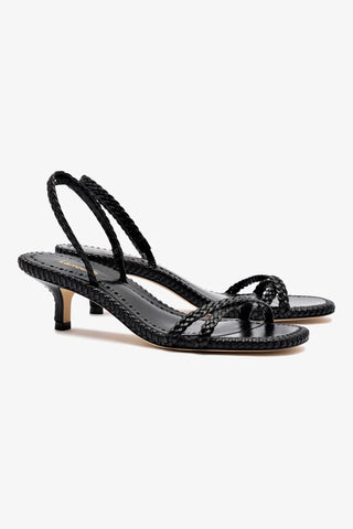 Mini Annie Sandal In Black Leather