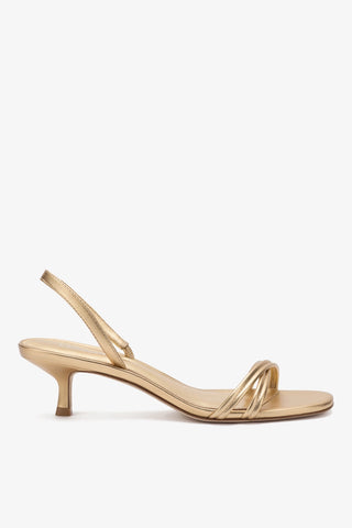 Mini Annie Sandal In Gold Metallic Leather
