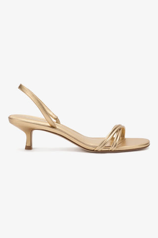 Mini Annie Sandal In Gold Metallic Leather