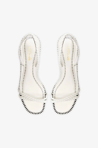 Mini Annie Sandal In White Leather