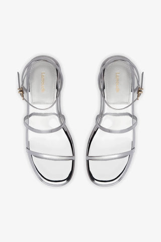 Gio Flatform Sandal In Specchio Silver