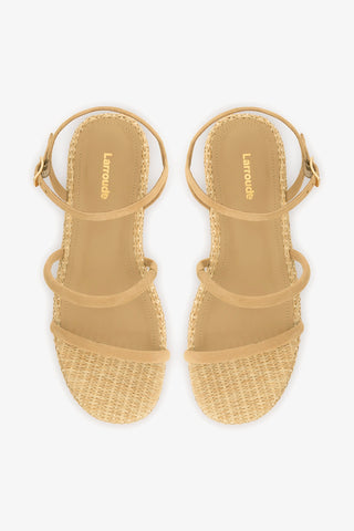 Gio Flatform Peanut Suede Flatform Larroudé