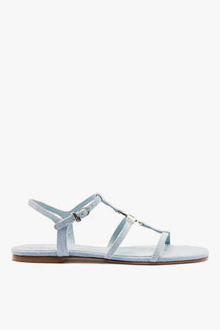 Hana Flat Sandal Maya Denim Flat - Sandal Larroudé